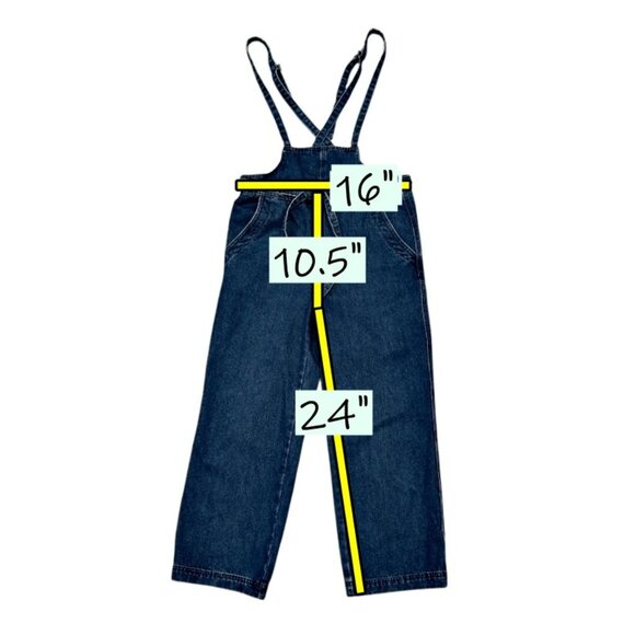 Rue 21 Denim Jumper Overalls Size Small 32 x 24 Dark Wash Blue Twee Festival - Picture 9 of 9